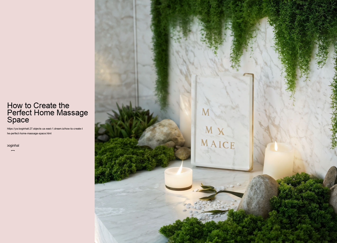 How to Create the Perfect Home Massage Space